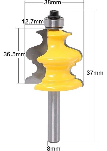 3 Adet 8mm Shank Mimari Kalıplama Freze Uç Seti Ağaç Işleme Şekli Freze Aracı(Yurt Dışından) modelleri