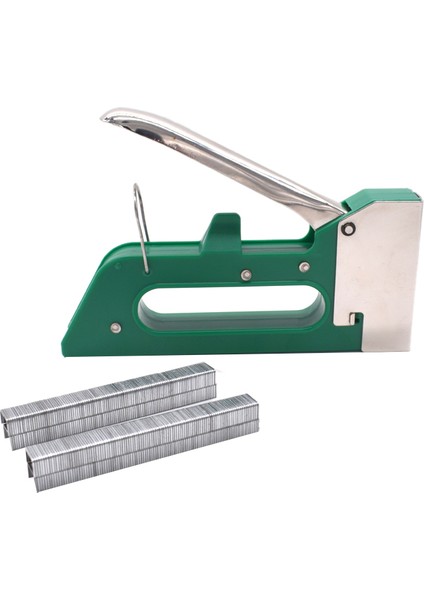 Mobilya Zımba Tabancası ve 400 Adet Zımba - Yeşil (Yurt Dışından)