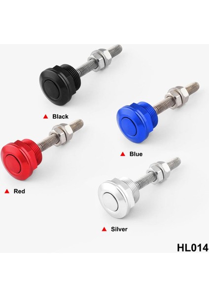 Araba Bonnet Hood Pins Kilit Push Button Hızlı Yayın Mandalı - Siyah (Yurt Dışından)