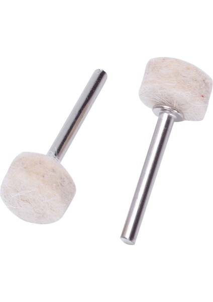 100 Adet Yün Keçe Parlatma Parlatıcı Yuvarlak Tekerlek Aracı + Dremel Döner Için 2 Şaft fiyatları