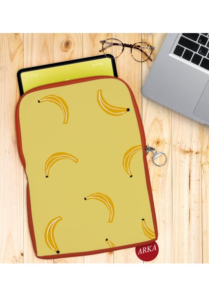 Gift Muz Tasarımlı Taşınabilir Koruyucu Tablet Kılıfı & Organizer Çanta - Turuncu-1 fiyatları