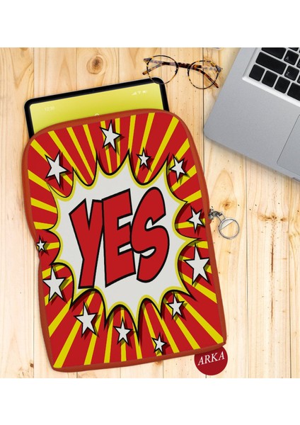 Gift Pop Art Tasarımlı Taşınabilir Koruyucu Tablet Kılıfı & Organizer Çanta - Turuncu-5 fiyatları