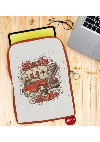 Gift Lucky Strike Tasarımlı Taşınabilir Koruyucu Tablet Kılıfı & Organizer Çanta - Turuncu-1 fiyatları