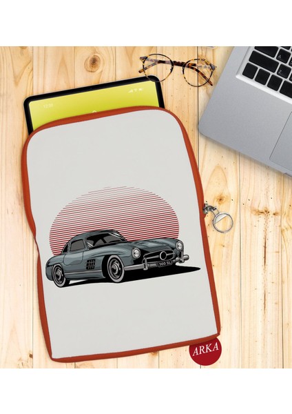 Gift Klasik Araç Tasarımlı Taşınabilir Koruyucu Tablet Kılıfı & Organizer Çanta - Turuncu-9 fiyatları