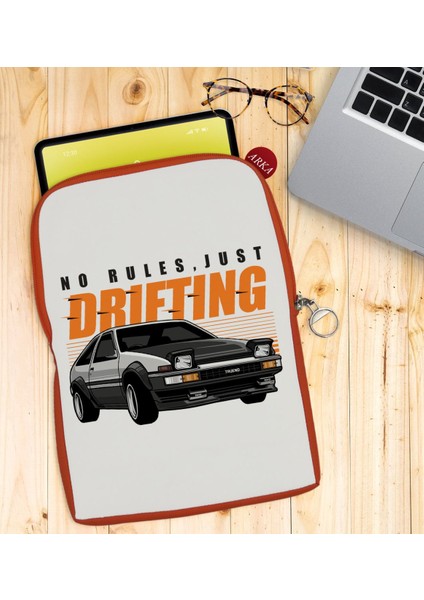 Gift Drifting Tasarımlı Taşınabilir Koruyucu Tablet Kılıfı & Organizer Çanta - Turuncu-1 fiyatları