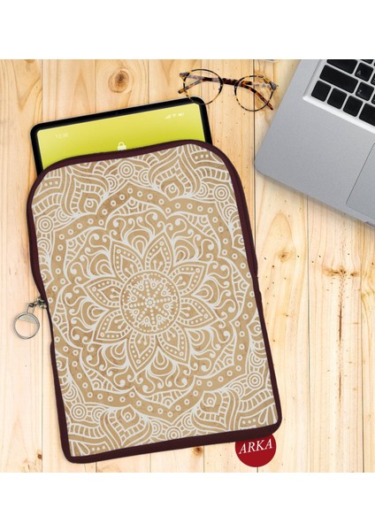Gift Retro Motif Tasarımlı Taşınabilir Koruyucu Tablet Kılıfı & Organizer Çanta - Bordo-1 fiyatları