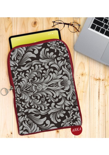 Gift Retro Motif Tasarımlı Taşınabilir Koruyucu Tablet Kılıfı & Organizer Çanta - Kırmızı-2 fiyatları