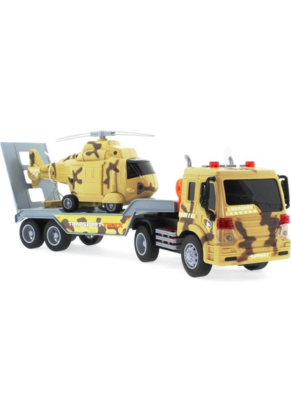 Sürtmeli Sesli ve Işıklı Helikopter Taşıyıcı Kahverengi Tır fırsatları