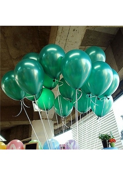 12 Inç Metalik Koyu Yeşil Balon 10'lu