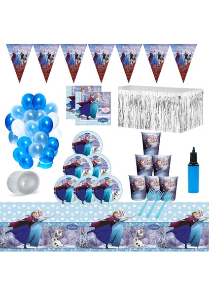 Frozen Elsa Lüks Doğum Günü Parti Seti 16 Kişilik