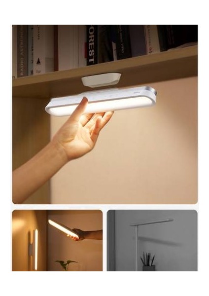 Ayarlanabilir 1800MAH Şarjlı Mıknatıslı Masa Lambası Dolap Lambası Ayna Lambası Gece Lambası