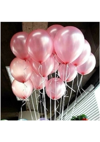 12 Inç Metalik Pembe Balon 20'li