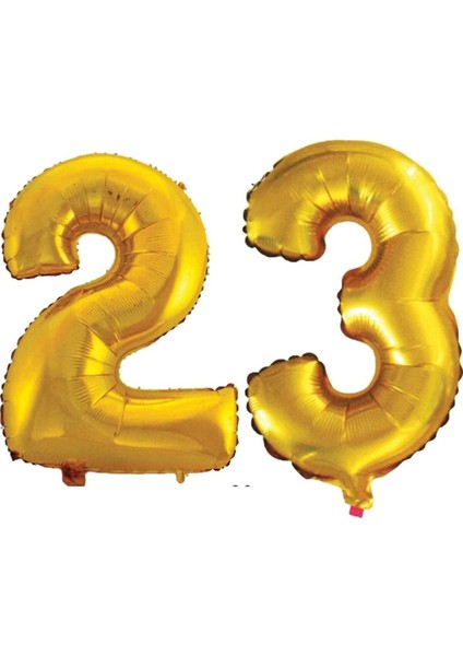 23 Yaş Sayı Folyo Balon Gold 40 Inç 100 cm