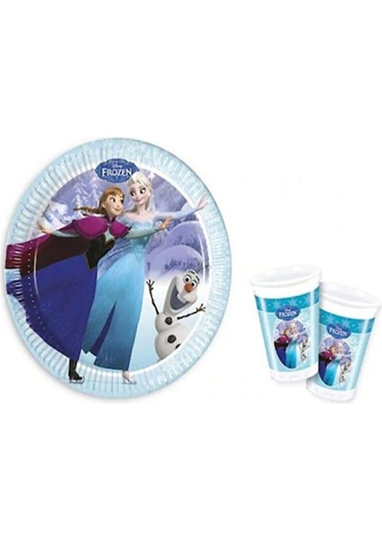 Elsa Frozen Tabak Bardak Seti 8 Adet