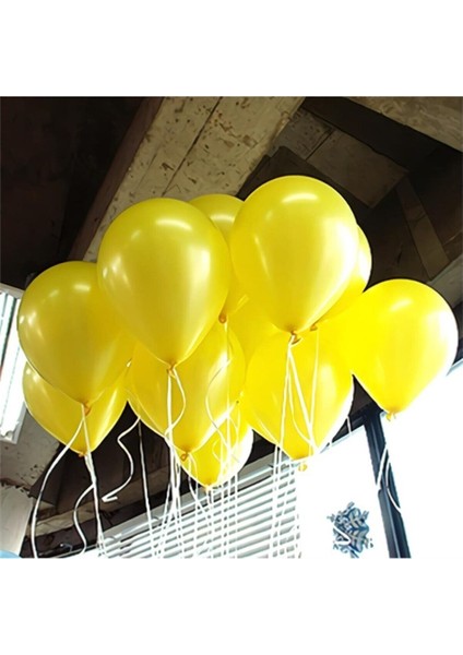 Metalik 12'inç Sarı Balon 50 Adet