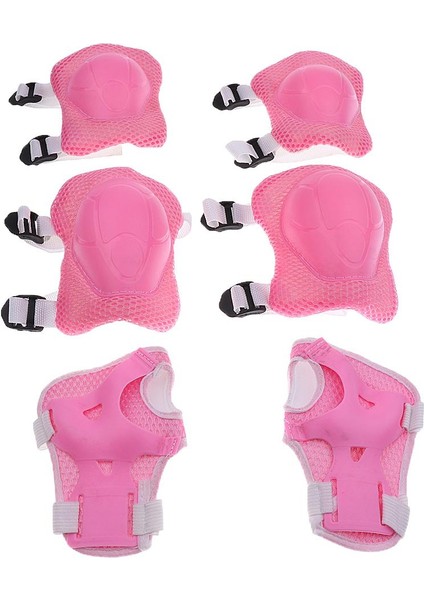 Çocuklar Bisiklet Kask Kaykay ile Set, Dağ Bisikleti (1x Kask + 2x Ped ve Pembe (Yurt Dışından)