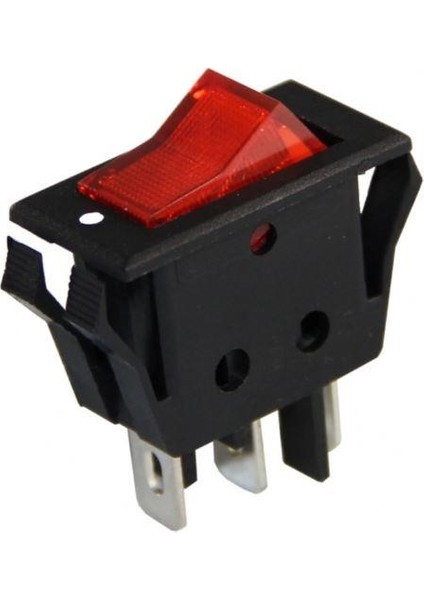 IC-113-8 Kırmızı Dar Işıklı Anahtar On/off Switch 3p