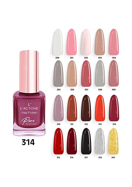 L'ACTONE Oje Nail Polish Pure Color 314