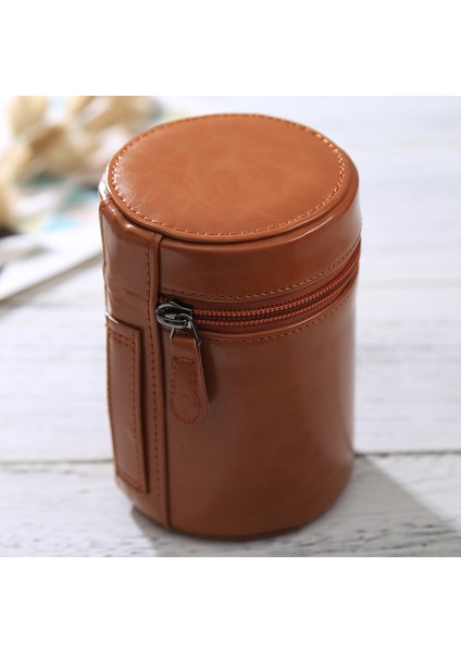 13 x 9 x 9 cm Lens Durumda Fermuarlı Pu Deri Kılıfı Kutusu (Yurt Dışından)