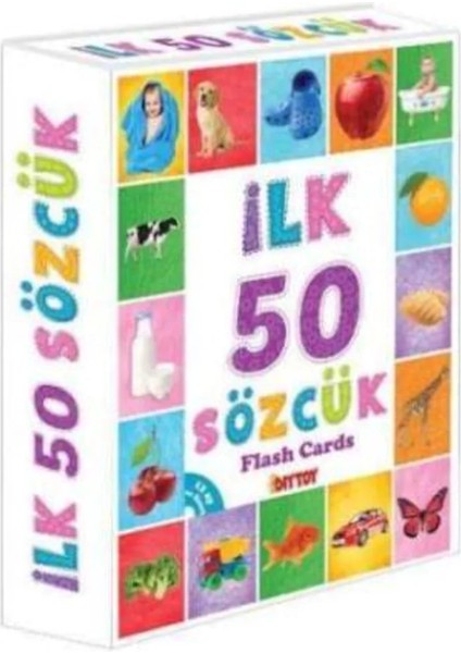 Diytoy, Ilk 50 Sözcük ve Ilk Zeka Kartları, 2 Li Set, Eğitici Kar