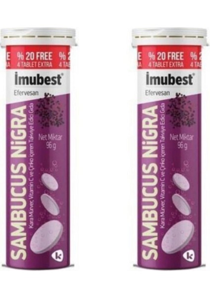 Sambucus Nigra & Vitamin C & Çinko 24 Efervesan Tablet 2(Adet)