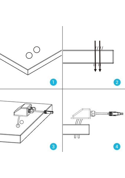 Tutma Spfluider Bağlantı Kutusu Çatı Kablo Rakoru Karavanlar Için Karavan Karavan Evrensel Yat Aksesuarları Siyah Güneş Paneli Abs indirimleri