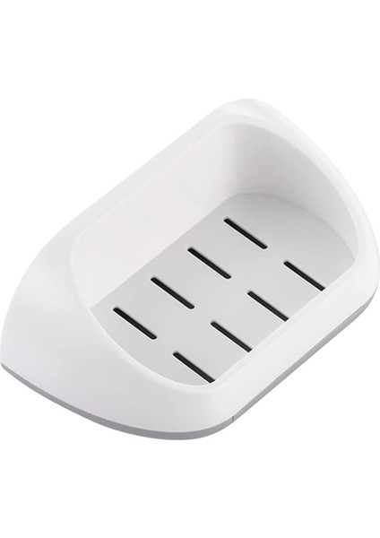 Sabunluk Tutacağı Yapışkanlı Duvara Monte Çift Süzgeçli Sabunluk Banyo Duşu Için Sabun Barı Kuru Temiz Tutun (Gri)