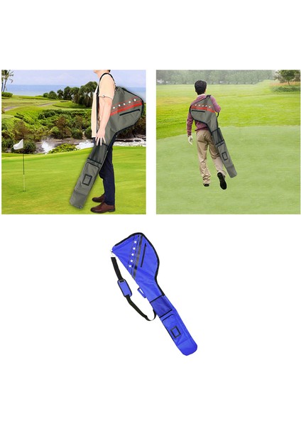 Golf Taşıma Caddy Club Durumda Çanta 7-10 Kulüpler Taşıma Seyahat Çantası Hafif Mavi (Yurt Dışından) modelleri