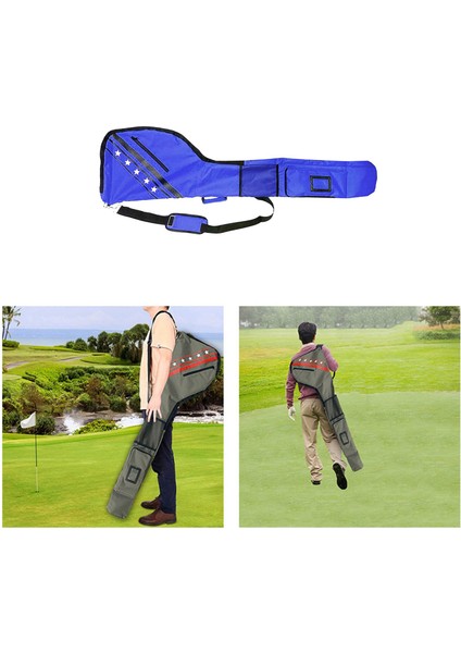 Golf Taşıma Caddy Club Durumda Çanta 7-10 Kulüpler Taşıma Seyahat Çantası Hafif Mavi (Yurt Dışından) indirimleri