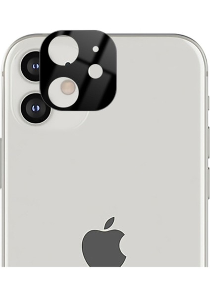 Apple iPhone 12 Mini Kırılmaz Cam Kamera Lens Koruyucu Komple Cam Siyah