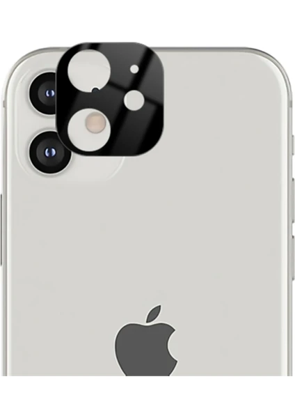 Apple iPhone 12 Mini Kırılmaz Cam Kamera Lens Koruyucu Komple Cam Siyah