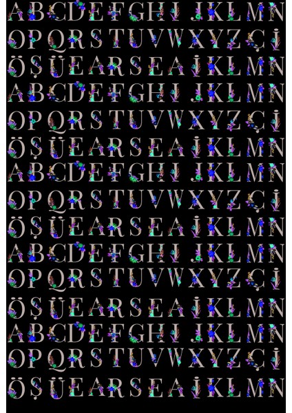 Harf Dikdörtgen Etiket (15X22 cm 2 Set)