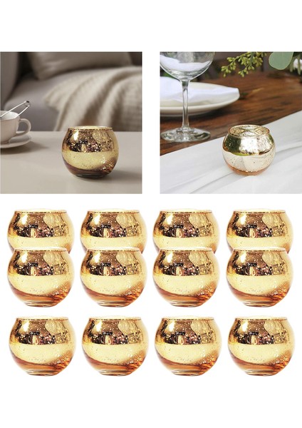 12X Cam Tealight Tutucu Partileri Dekor Mum Tutucular Şamdanlar Bir