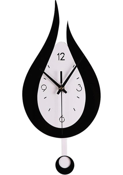 Yansıtılmış Pendulum Duvar Saati Sessiz Oturma Odası Ev Için Git Olmayan Izle