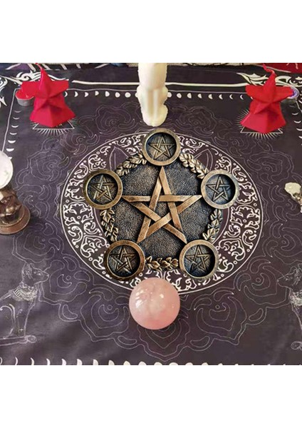 Pentagram Mumluk Cadı Cadı Çay Işık Tutucu Şamdan Süs Pirinç fırsatları