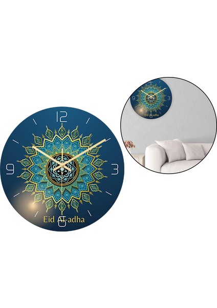 Islam Dekor Ramazanya Eid Hediye Yuvarlak Islam Duvar Saati Dilsiz Kuvars Saatler Bir modelleri