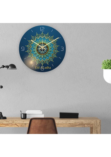 Islam Dekor Ramazanya Eid Hediye Yuvarlak Islam Duvar Saati Dilsiz Kuvars Saatler Bir fırsatları