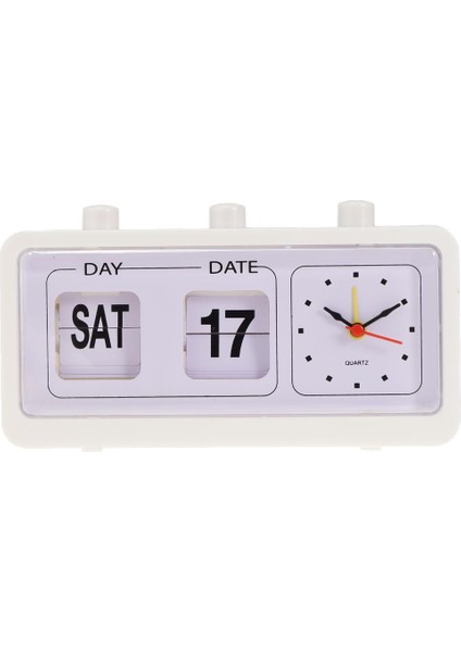 Retro Tarzı Çevirme Saati Dijital Çevirme Gün Tarihi Zaman Ekran Saat Beyaz (Yurt Dışından) fiyatları