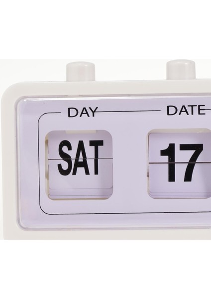 Retro Tarzı Çevirme Saati Dijital Çevirme Gün Tarihi Zaman Ekran Saat Beyaz (Yurt Dışından) modelleri