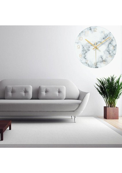 12 Modern Sessiz Kuvars Duvar Saati Git Olmayan Cam Ebru Bej(Yurt Dışından) modelleri