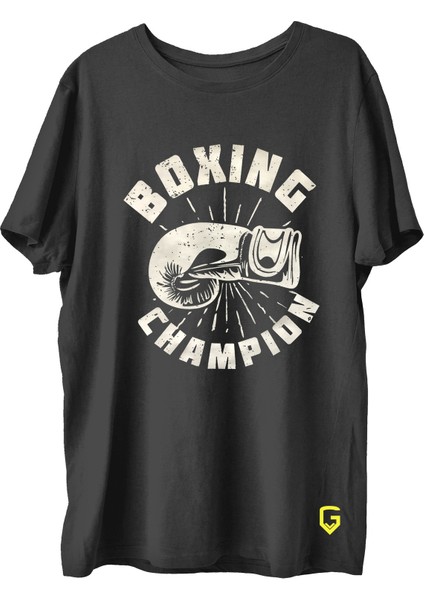 Top Glory Boxing  Baskılı Penye Boks  Sporcu T-Shirt