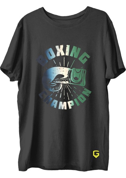 Boxingx Baskılı Penye Boks Sporcu T-Shirt