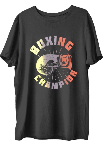 Top Glory Boxingw  Baskılı Penye Boks  Sporcu T-Shirt