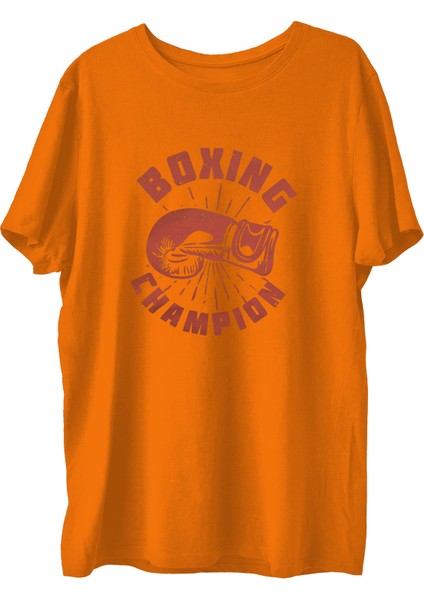 Boxingk Baskılı Penye Boks Sporcu T-Shirt