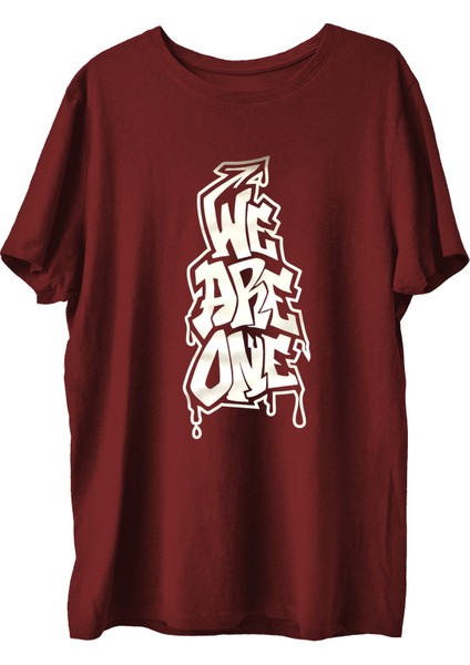 WEAREONE2W Baskılı Penye Boks Sporcu T-Shirt