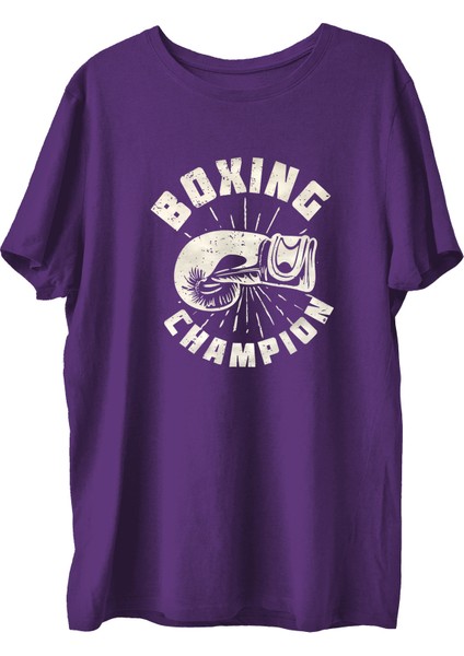 Top Glory Boxing  Baskılı Penye Boks  Sporcu T-Shirt