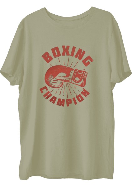 Top Glory Boxingk  Baskılı Penye Boks  Sporcu T-Shirt