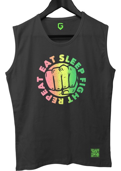 Top Glory Eatsleepx Tank Top Kolsuz Sporcu Tshirt