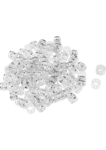 Saç, Sakallar, Örgüler, Dreadlocks 9mm Dia Için 100 Metal Manşet. Gümüş Rengi (Yurt Dışından)