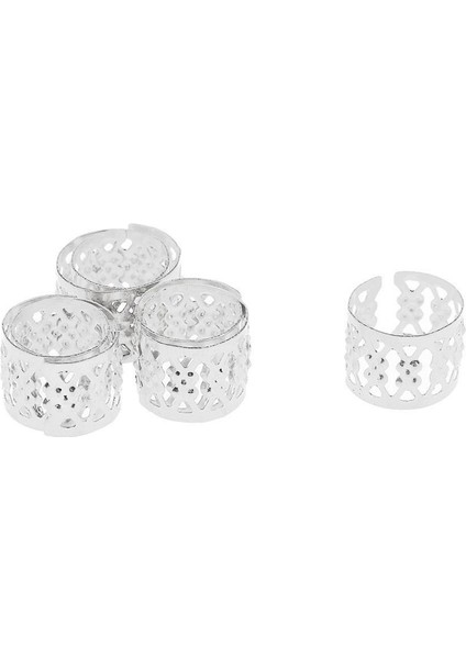 Saç, Sakallar, Örgüler, Dreadlocks 9mm Dia Için 100 Metal Manşet. Gümüş Rengi (Yurt Dışından) modelleri